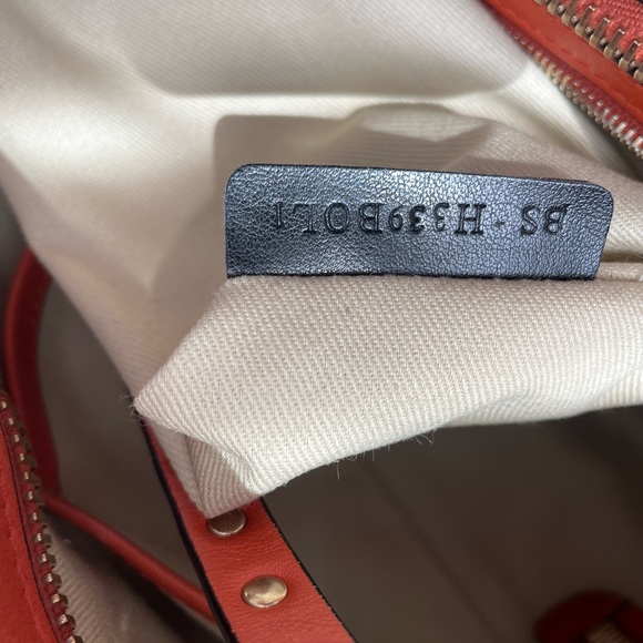 Valentino Vitello Orange Rockstud Double Handle Tote Orange Shoulder Bag - Picture 10 of 10